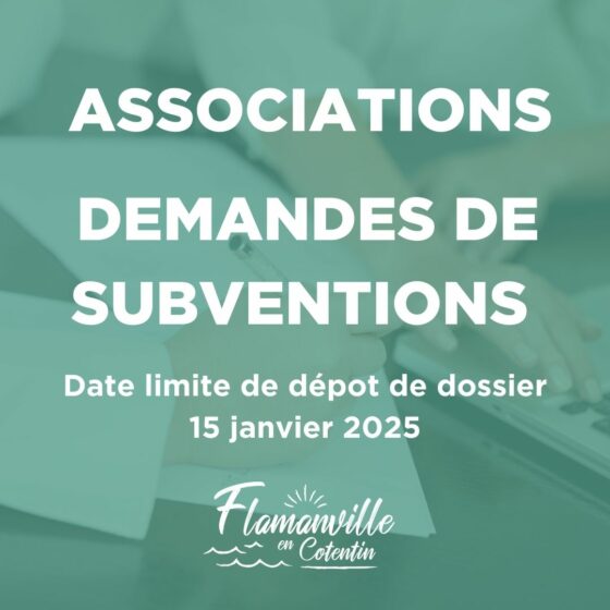 ASSOCIATIONS – Demandes de subvention